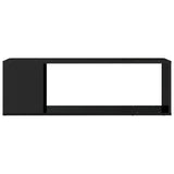 TV Cabinet High Gloss Black 100x24x32 cm Engineered Wood - Side View