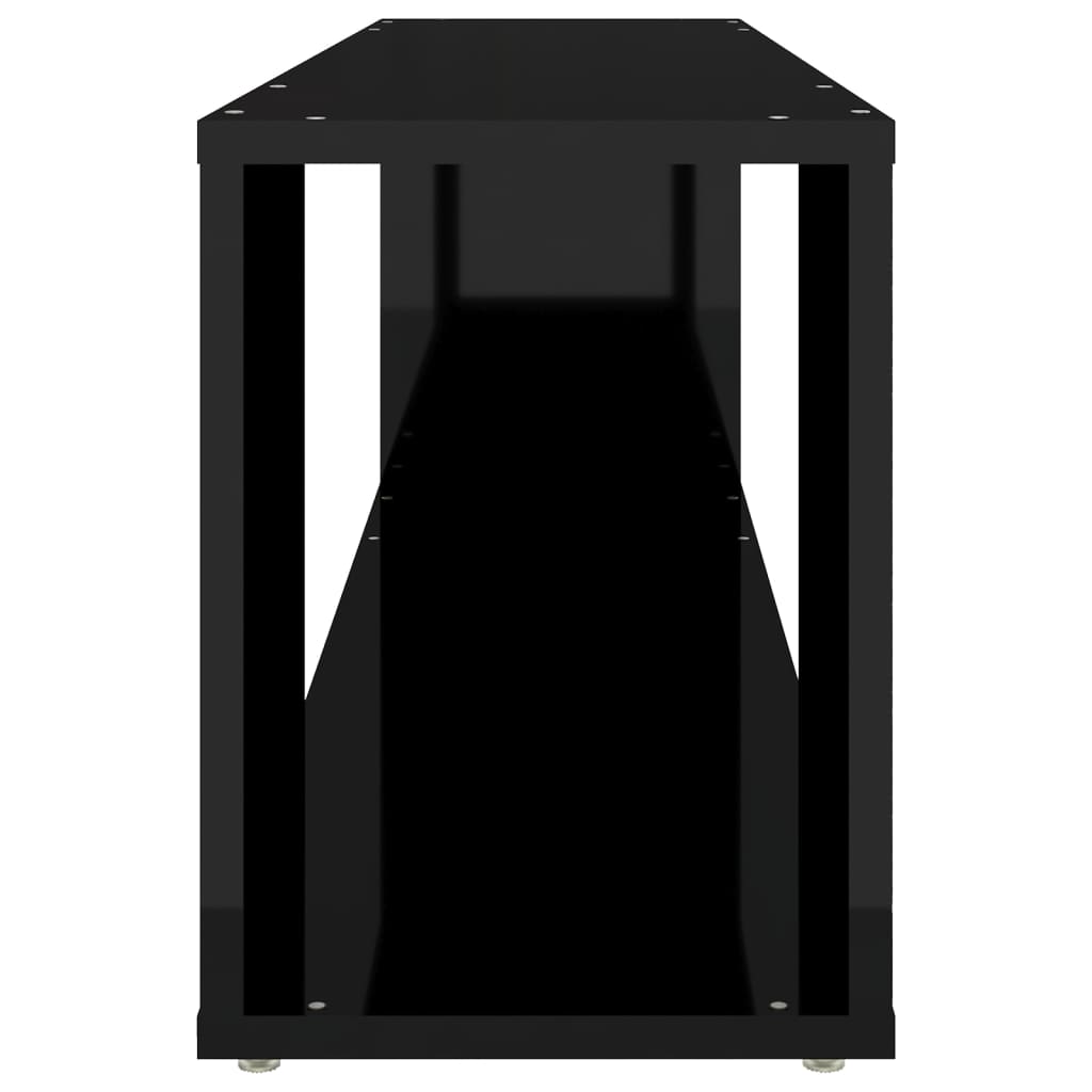 TV Cabinet High Gloss Black 100x24x32 cm Engineered Wood
