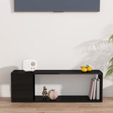TV Cabinet High Gloss Black 100x24x32 cm Engineered Wood