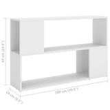 Book Cabinet White 100x24x63 cm Engineered Wood