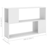 Book Cabinet White 100x24x63 cm Engineered Wood - Close-Up Angle
