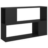 Book Cabinet Black 100x24x63 cm Engineered Wood - Front View