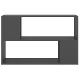Book Cabinet Grey 100x24x63 cm Engineered Wood - Side View