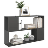 Book Cabinet Grey 100x24x63 cm Engineered Wood - 45-Degree Angle
