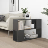 Book Cabinet Grey 100x24x63 cm Engineered Wood - Rear View