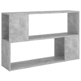 Book Cabinet Concrete Grey 100x24x63 cm Engineered Wood - Front View