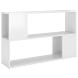 Book Cabinet High Gloss White 100x24x63 cm Engineered Wood - Front View