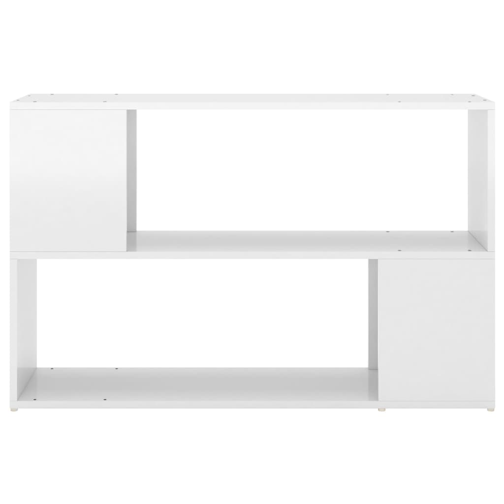 Book Cabinet High Gloss White 100x24x63 cm Engineered Wood