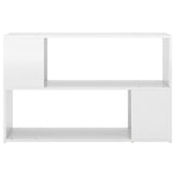 Book Cabinet High Gloss White 100x24x63 cm Engineered Wood - Side View