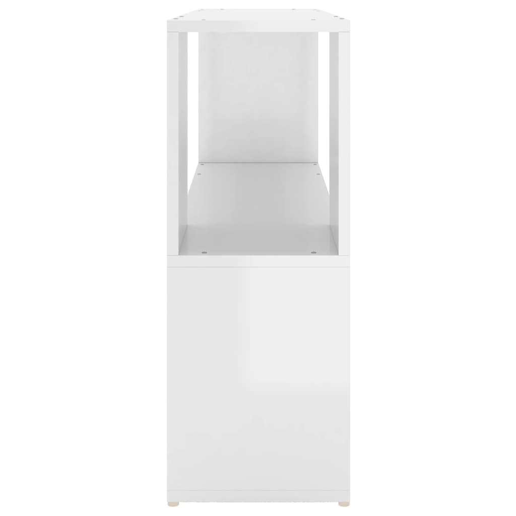 Book Cabinet High Gloss White 100x24x63 cm Engineered Wood