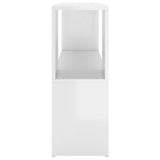 Book Cabinet High Gloss White 100x24x63 cm Engineered Wood - Top-Down View