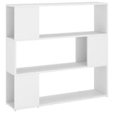 Book Cabinet Room Divider White 100x24x94 cm - Front View