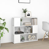 Book Cabinet Room Divider White 100x24x94 cm - Side View