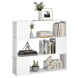 Book Cabinet Room Divider White 100x24x94 cm - Top-Down View