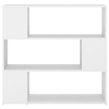 Book Cabinet Room Divider White 100x24x94 cm - 45-Degree Angle