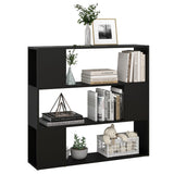 Book Cabinet Room Divider Black 100x24x94 cm - Top-Down View
