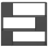 Book Cabinet Room Divider Grey 100x24x94 cm