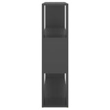 Book Cabinet Room Divider Grey 100x24x94 cm - Rear View