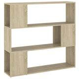 Book Cabinet Room Divider Sonoma Oak 100x24x94 cm - Front View