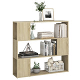 Book Cabinet Room Divider Sonoma Oak 100x24x94 cm - Top-Down View
