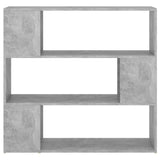 Book Cabinet Room Divider Concrete Grey 100x24x94 cm