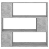 Book Cabinet Room Divider Concrete Grey 100x24x94 cm - 45-Degree Angle