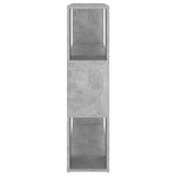 Book Cabinet Room Divider Concrete Grey 100x24x94 cm - Rear View