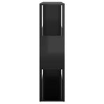 Book Cabinet Room Divider High Gloss Black 100x24x94 cm