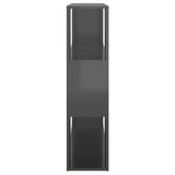 Book Cabinet Room Divider High Gloss Grey 100x24x94 cm