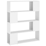 Book Cabinet Room Divider White 100x24x124 cm - Front View