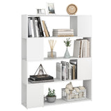 Book Cabinet Room Divider White 100x24x124 cm - Top-Down View