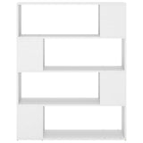 Book Cabinet Room Divider White 100x24x124 cm - 45-Degree Angle