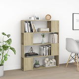 Book Cabinet Room Divider Sonoma Oak 100x24x124 cm - Side View