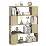 Book Cabinet Room Divider Sonoma Oak 100x24x124 cm - Top-Down View