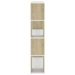 Book Cabinet Room Divider White and Sonoma Oak 100x24x124 cm