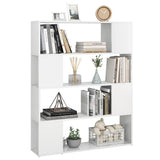 Book Cabinet Room Divider High Gloss White 100x24x124 cm - Top-Down View