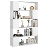 Book Cabinet Room Divider White 100x24x155 cm Engineered Wood - Rear View