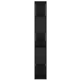 Book Cabinet Room Divider Black 100x24x155 cm Engineered Wood