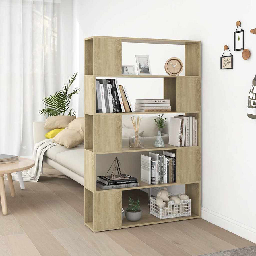 Book Cabinet Room Divider Sonoma Oak 100x24x155 cm