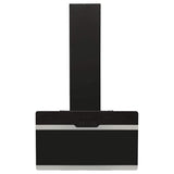 Wall Range Hood 60 cm Steel and Tempered Glass Black - Top-Down View