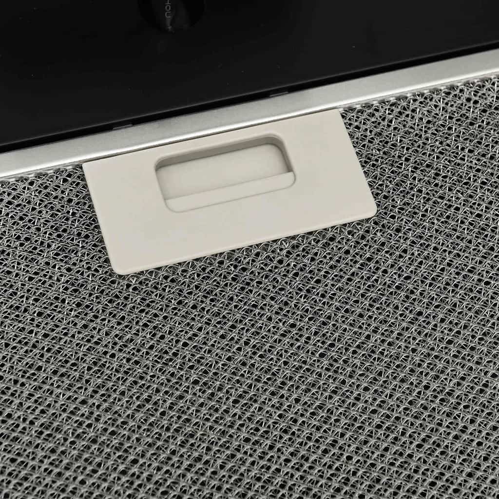 Wall Range Hood 60 cm Steel and Tempered Glass Black