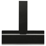 Wall Range Hood 90 cm Steel and Tempered Glass Black