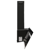 Wall Range Hood 90 cm Steel and Tempered Glass Black - 45-Degree Angle