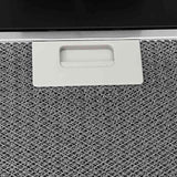 Wall Range Hood 90 cm Steel and Tempered Glass Black - Close-Up Angle