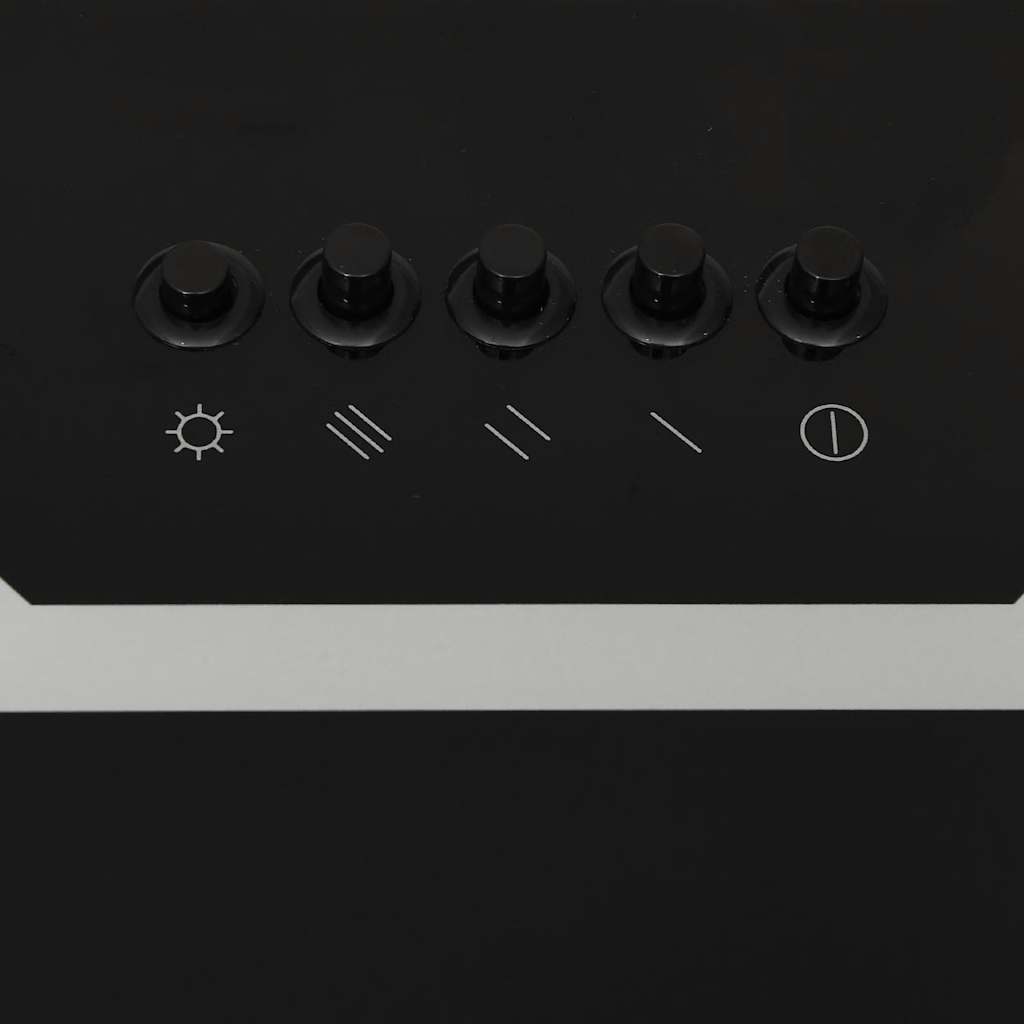 Wall Range Hood 90 cm Steel and Tempered Glass Black