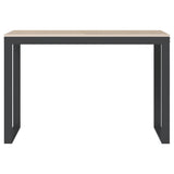 Computer Desk Black and Oak 110x60x73 cm Engineered Wood