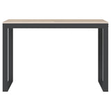 Computer Desk Black and Oak 110x60x73 cm Engineered Wood - Side View
