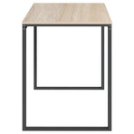 Computer Desk Black and Oak 110x60x73 cm Engineered Wood