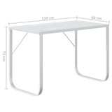 Computer Desk White 110x60x73 cm Engineered Wood