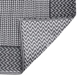 Outdoor Rug ARAKIL Black 140x200 cm PP - Top-Down View